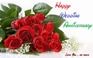 Bouquet red roses table white - romantic free wallpaper