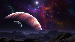 Space scene planets stars distant 2 - a distant star in the background free wallpaper