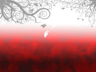Red white tree bird sunset - modern european ink painting free wallpaper