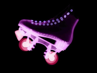 Purple skateboard purple shoe glowing - digital photography free wallpaper