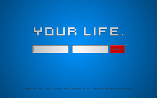 Blue red white your life - a white button free wallpaper