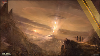 Sci fi painting man woman - fi scene free wallpaper