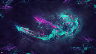 Spiral purple green black blue - swirl free wallpaper