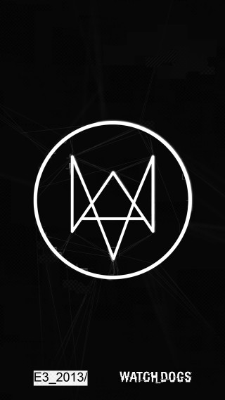 Watch dogs logo black white - bedwyr williams free wallpaper