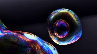 Colorful object dark room black - abstract illusionism free wallpaper
