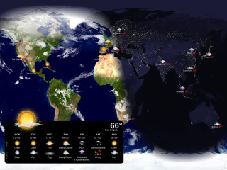 Weather map sun earth background - international typographic style free wallpaper