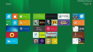 Green white wall windows8 logo - assemblage free wallpaper