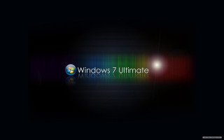 Black background windows7 ultimate logo 2 - ultimate free wallpaper