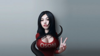 Woman red bodysuit black cat - a red bodysuit free wallpaper