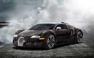 Black bugatti smoke hood car - a black bugatti car free wallpaper