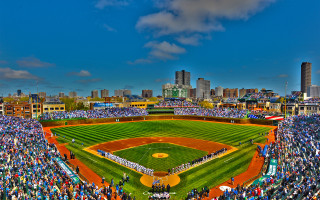 Baseball stadium crowd people watching - daren bader free wallpaper