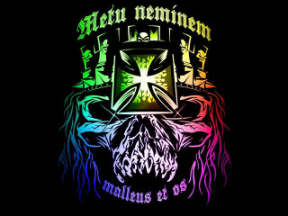 Skull cross rainbow background hells - a skull free wallpaper