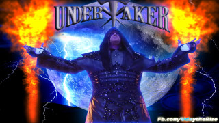 Man black outfit arms out - a full moon behind free wallpaper
