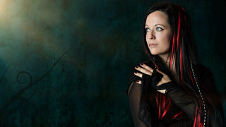 Gothic portrait woman blackdress redtrims - aramenta dianthe vail free wallpaper for desktop