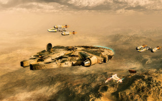 Star wars vehicles desert mountain - vehicle free wallpaper