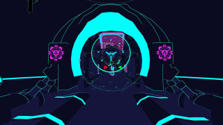 Futuristic tunnel clock neon light - the end of it free wallpaper