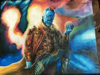 Man chair holding ball blue - aaron jasinski free wallpaper