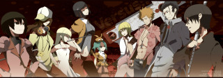 Anime characters guns woman holding - a line free wallpaper