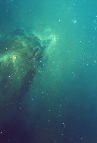Starry sky green object space - sky free wallpaper