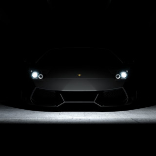 Black sports car dark headlights - neoism free wallpaper