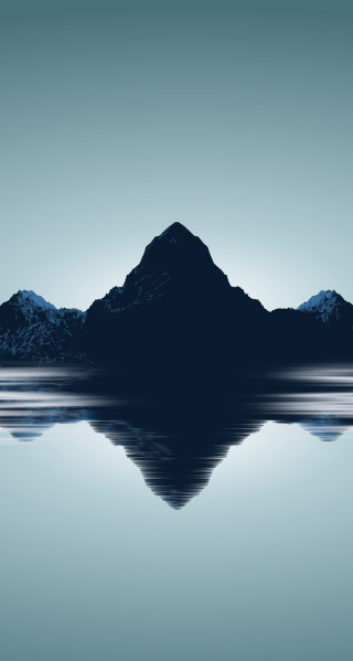 Mountain range reflection lake distant - a mountain range free wallpaper