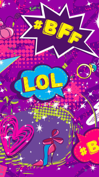 Colorful background items comic bubble - fanny mcian free wallpaper