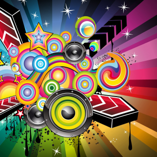 Colorful background speakers stars image - speaker free wallpaper