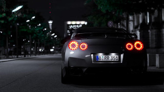 Car parked night street lights - the tail free wallpaper