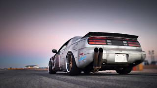 Car rear tire road sky - a road free wallpaper
