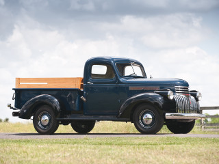 Blue truck parked road grass - donald roller wilson free wallpaper