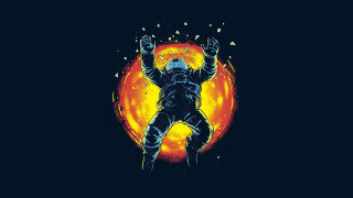 Man space suit sun fist - a fist free wallpaper