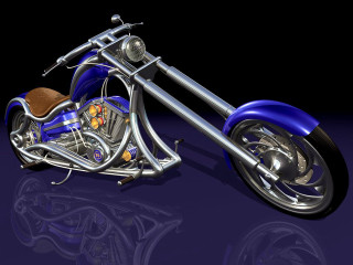 Motorcycle leather seat chrome frame - 3 d free wallpaper