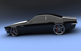 Black car studio photo blue - a studio photo free wallpaper
