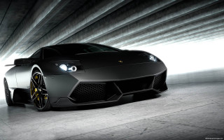 Black sports car tunnel lights 2 - a tunnel free wallpaper