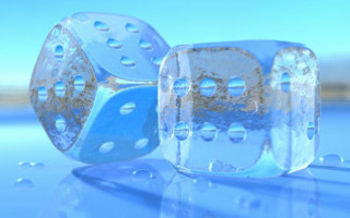Dices shiny surface water droplets - a shiny surface free wallpaper