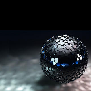 Black ball blue butterfly black - beeple free wallpaper