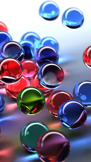 Colorful balls air white surface - beeple free wallpaper