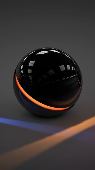Black neon strip gray surface - futurism free wallpaper