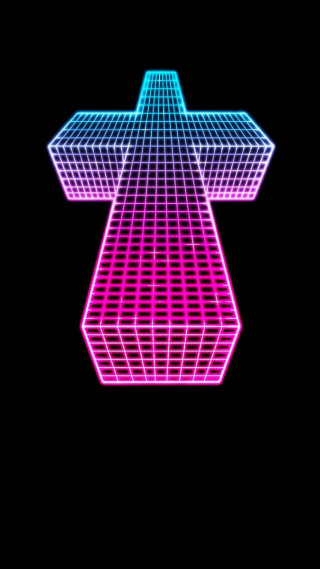 Neon cross black background pink - wallpaper free wallpaper