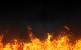 Burning fire flames dark autumn - a fire free wallpaper