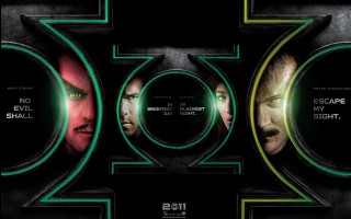 Twenty two faces green black - circle free wallpaper
