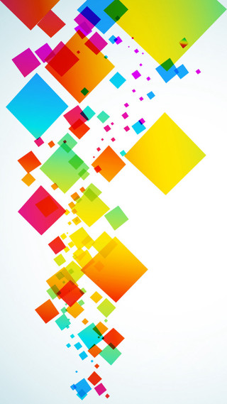Colorful background squares white sky - surreal free wallpaper
