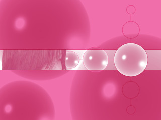 Pink background bubbles woman face - constant permeke free wallpaper