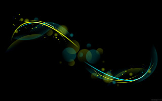 Black background blue yellow swirl 2 - swirl free wallpaper