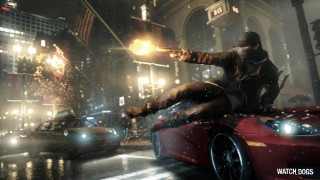 Man sitting red car city 2 - a gun free wallpaper