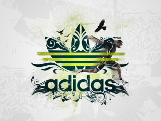 Woman running white green background - above her free wallpaper