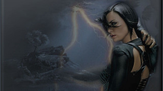 Woman lightning bolt shoulder black - a lightning bolt free wallpaper