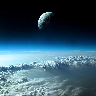 Earth view space shuttle clouds 7 - a view of the earth free wallpaper