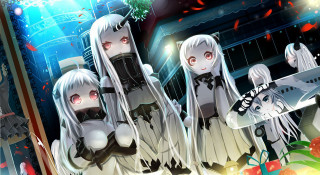 Anime girls mirror light shining - a group of anime girls free wallpaper