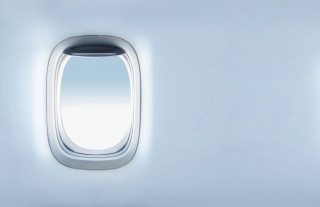 Airplane window sky view outside - liminal space free wallpaper
